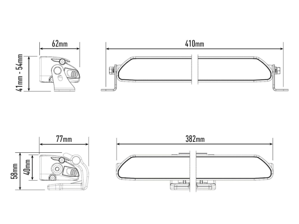 LAZER Lamps Linear-18 Elite mit Positionslicht schwarz